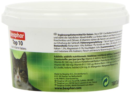Beaphar Multi Vitamin Top 10 Tablets For Cat