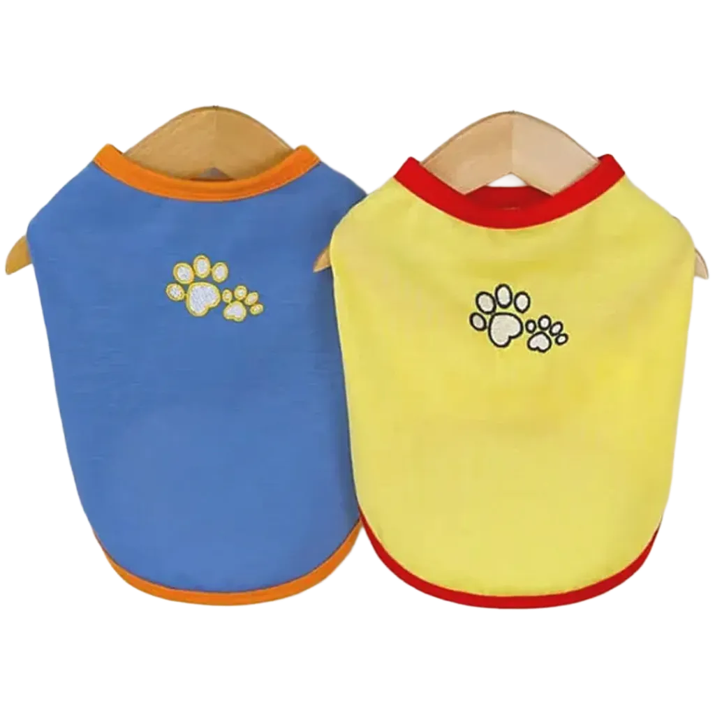 Blue and Yellow Paw Cat & Dog Clothes